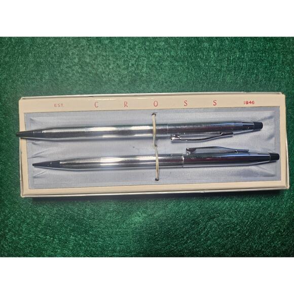 Cross Classic Century Chrome Ballpoint Pen & Pencil Set. - Picture 2 of 8